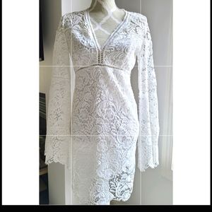 Crocheted Bell Sleeve Dress